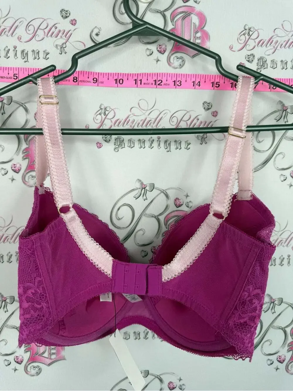 Ann summers bra 30H rare jewel Lace Underwire Bra in Berry Pink - Babydoll Bling